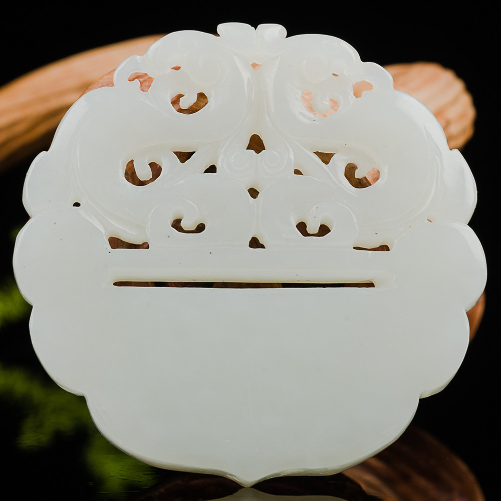 和田玉白玉【双龙腾飞】仿古汉代挂件43.28克㊣829