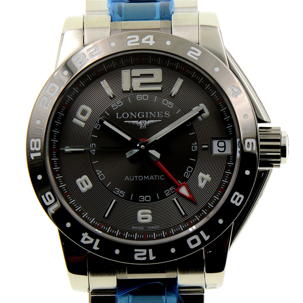 9新]浪琴海军上将系列自动机械男表l3.669.4.06.7未使用