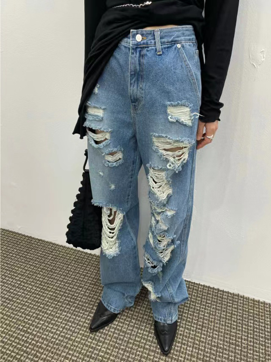 蓝色破洞裤女-特价促销-优惠券领取-价格|多少钱|什么牌子好-35优惠券