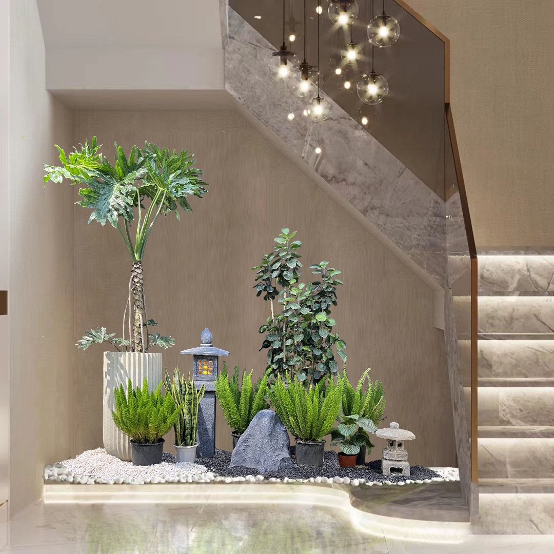 室内绿植造景设计大型盆栽办公室客厅橱窗商场网红植物花卉盆景真