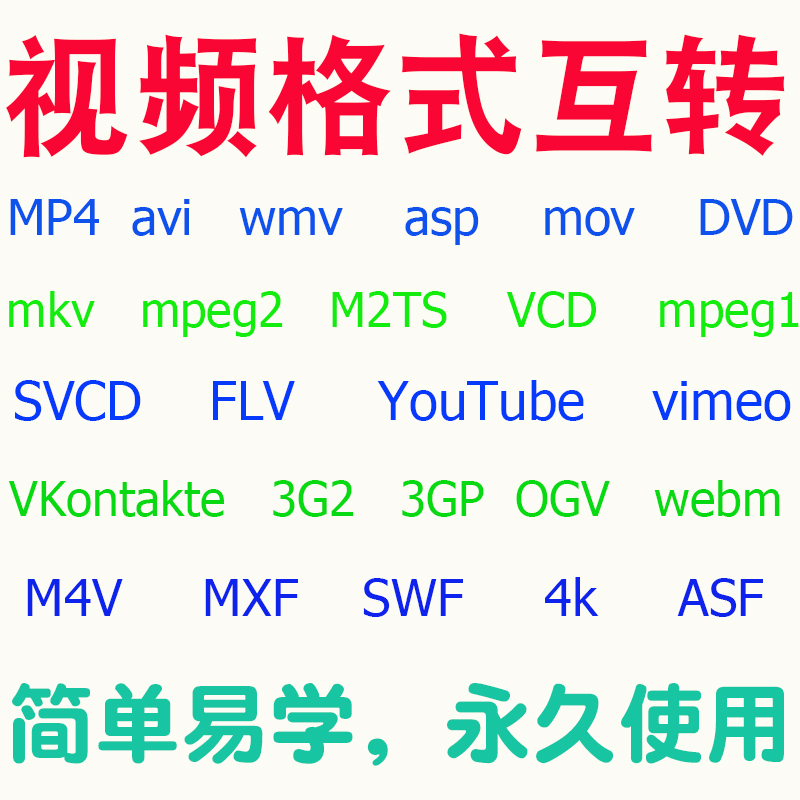 4k/avi/wmv/mov/mpeg12/flv转mp4批量视频格式文件转换器软件转码