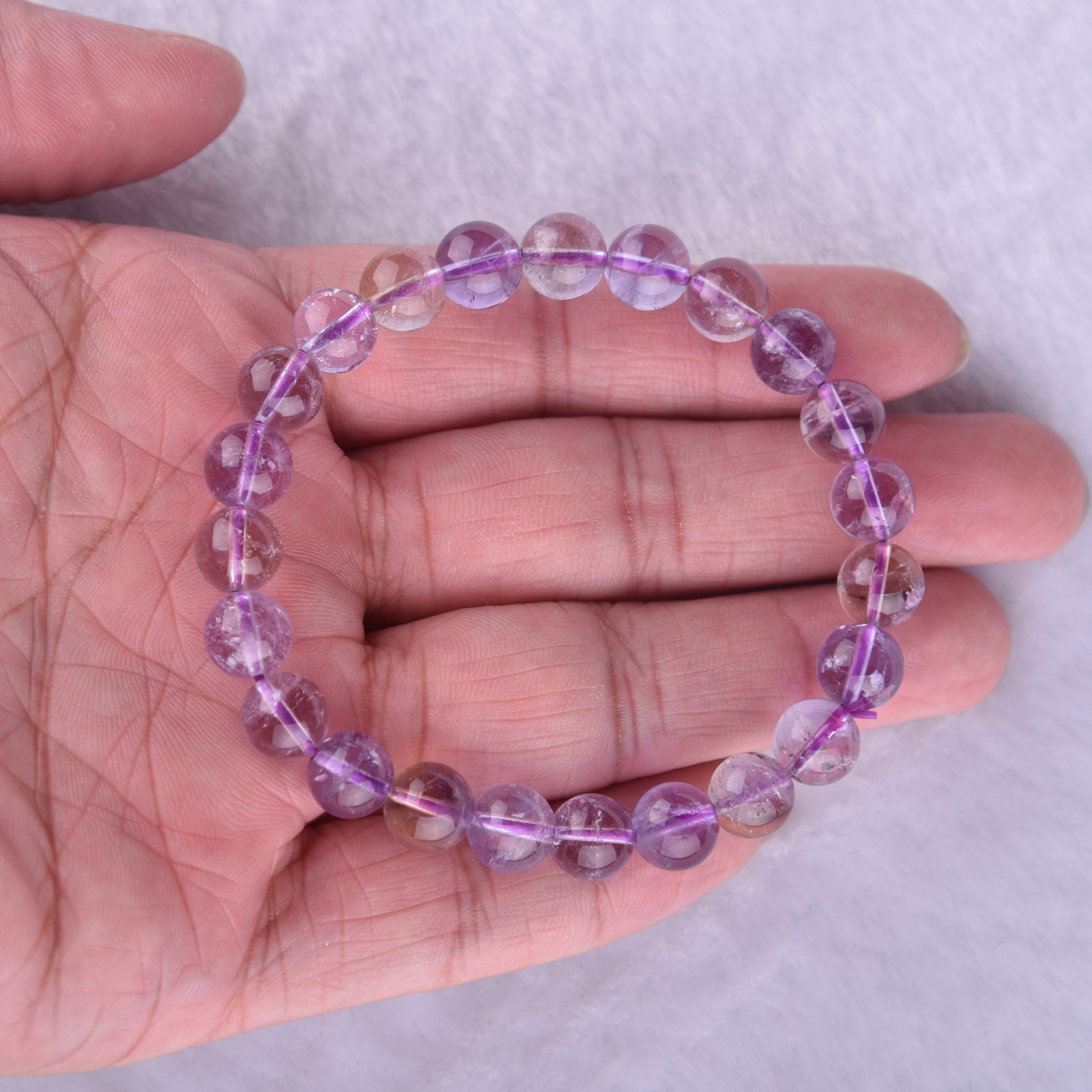 紫黄晶-光素手串 女式手串(附鉴定证书)