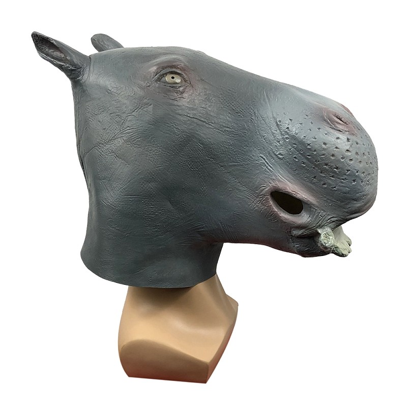 可爱河马头套面具包邮 化妆舞会搞笑