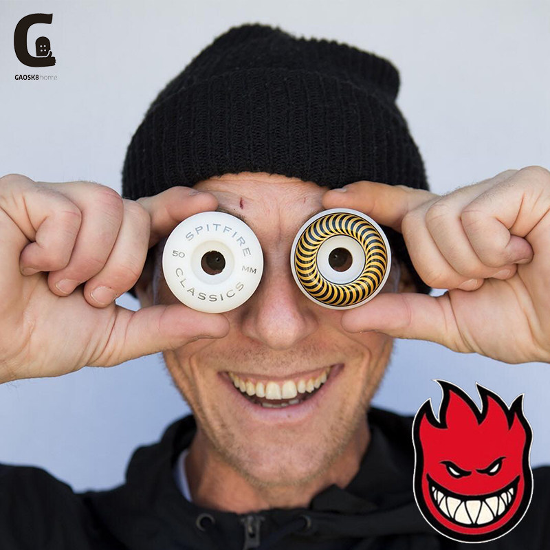 美国进口正品spitfire小火人双翘滑板轮子四轮街式技巧动作轮