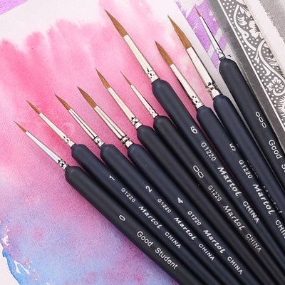 马利牌martol狼毫勾线笔1220马利画笔颜料画笔手绘描边笔手绘画笔