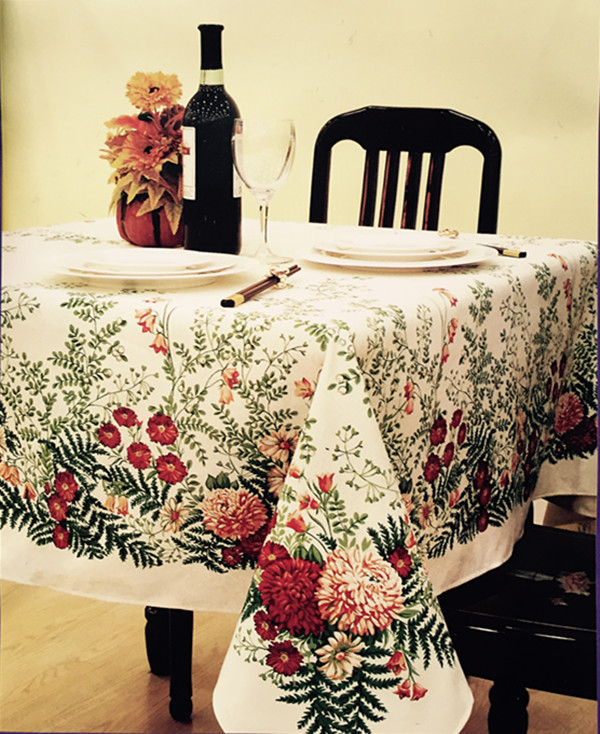 出口欧美正方形桌布麻将机防尘布美式乡村提花餐厅四方八仙桌台布
