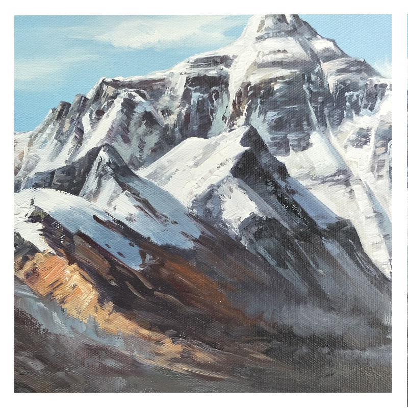 喻治国《珠峰》精品布面油画