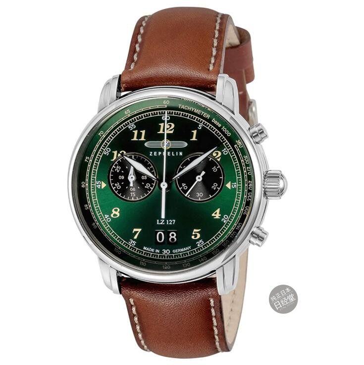 日本代购德国制造齐柏林计时男士手表zeppelin  8684-4