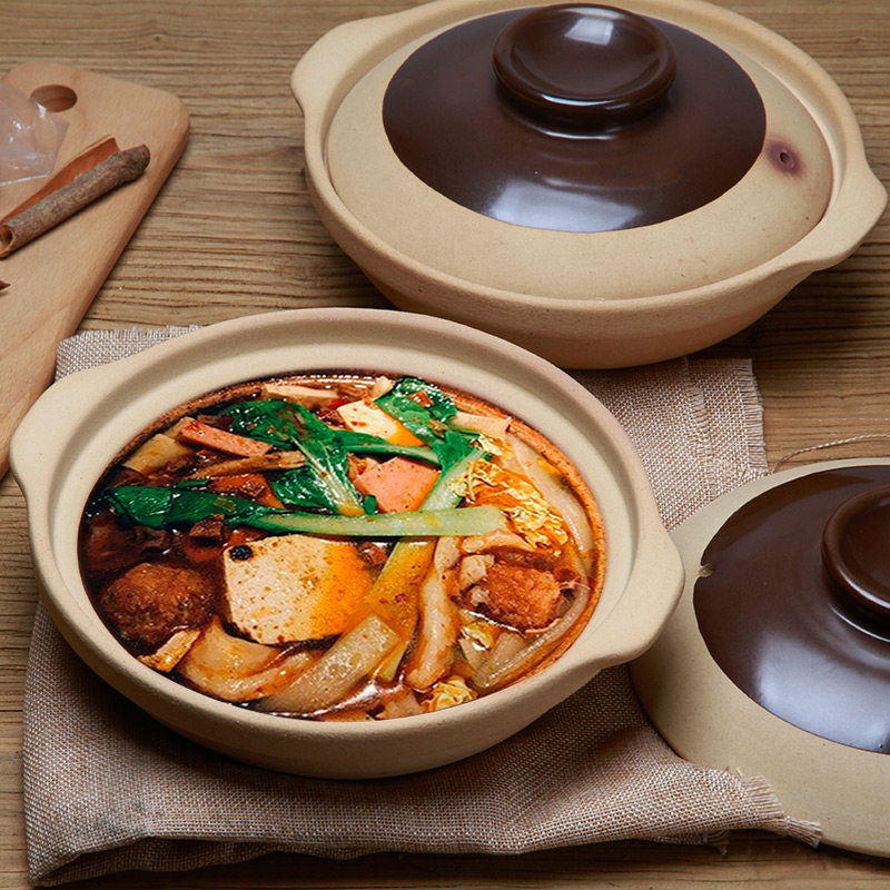 福康砂锅煲仔饭专用土砂锅黄焖鸡煤气灶家用小号茄子煲沙锅
