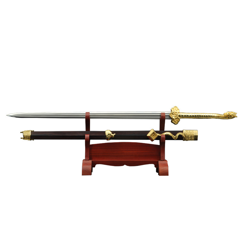 镀金定秦剑 沈州 高级工艺美术师 沈广隆剑铺掌门(未开刃)