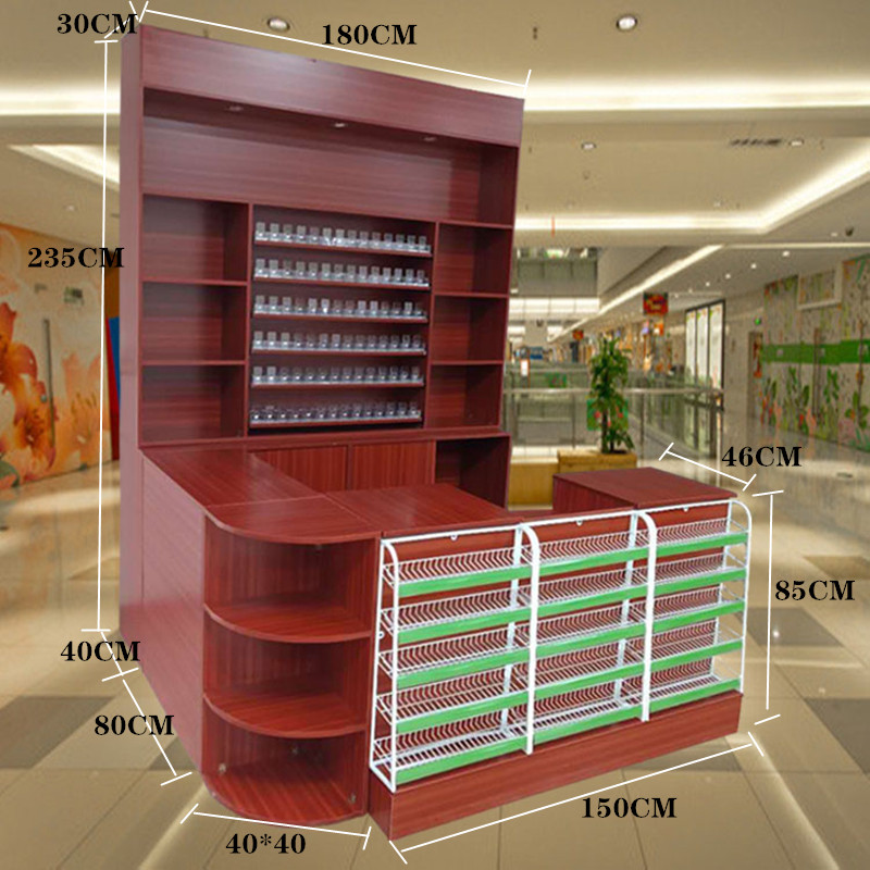 定制超市收银台烟酒柜组合简约现代多功能小型便利店烟柜酒柜柜台