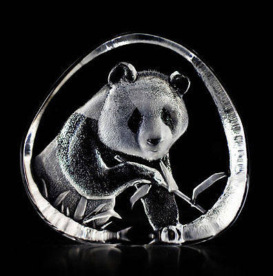 代购matsjonasson瑞士水晶水晶熊熊猫雕塑雕像33363摆件