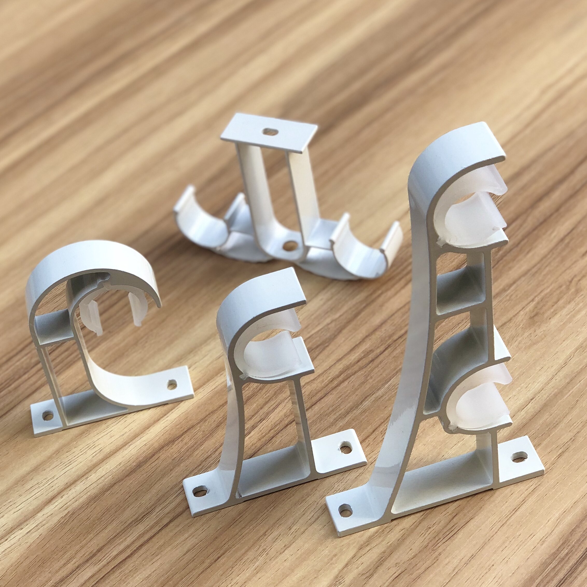 杆罗马杆支架加厚铝合金托双杆挂钩底座配件墙装侧装顶装固定优惠券