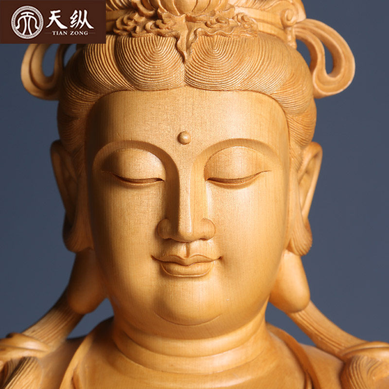 【大师张新良】香榧木观音头像雕刻细致入微值得入手工艺精湛臻品