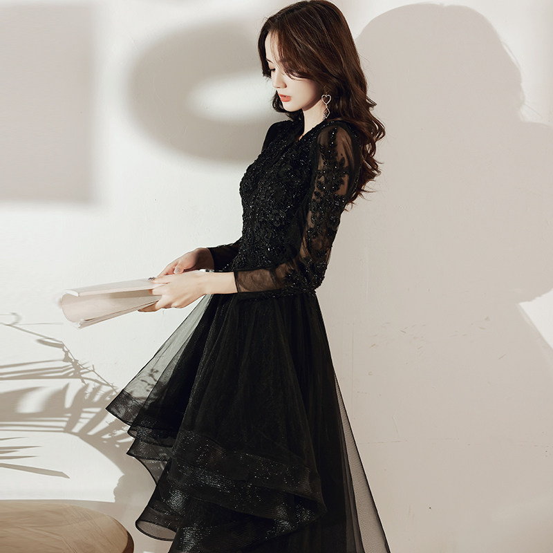 特价黑纱裙礼服