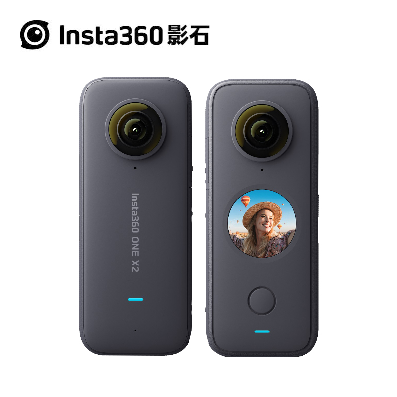 摩托车骑行行车记录仪影石insta360 one x2全景360运动相机摄像机