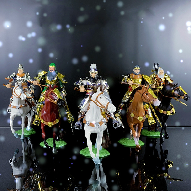三国演义五虎将赵云关羽张飞黄忠马超手办模型摆件兵人物公仔人偶