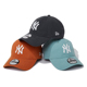 NewEra纽亦华MLB棒球帽男女NY刺绣人字纹软顶遮阳运动鸭舌帽14205