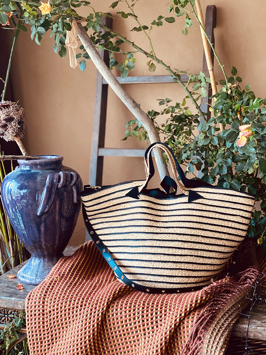 大乔乔jomode 进口拉菲草 手工草编包包休闲斜挎编织篮沙滩度假包