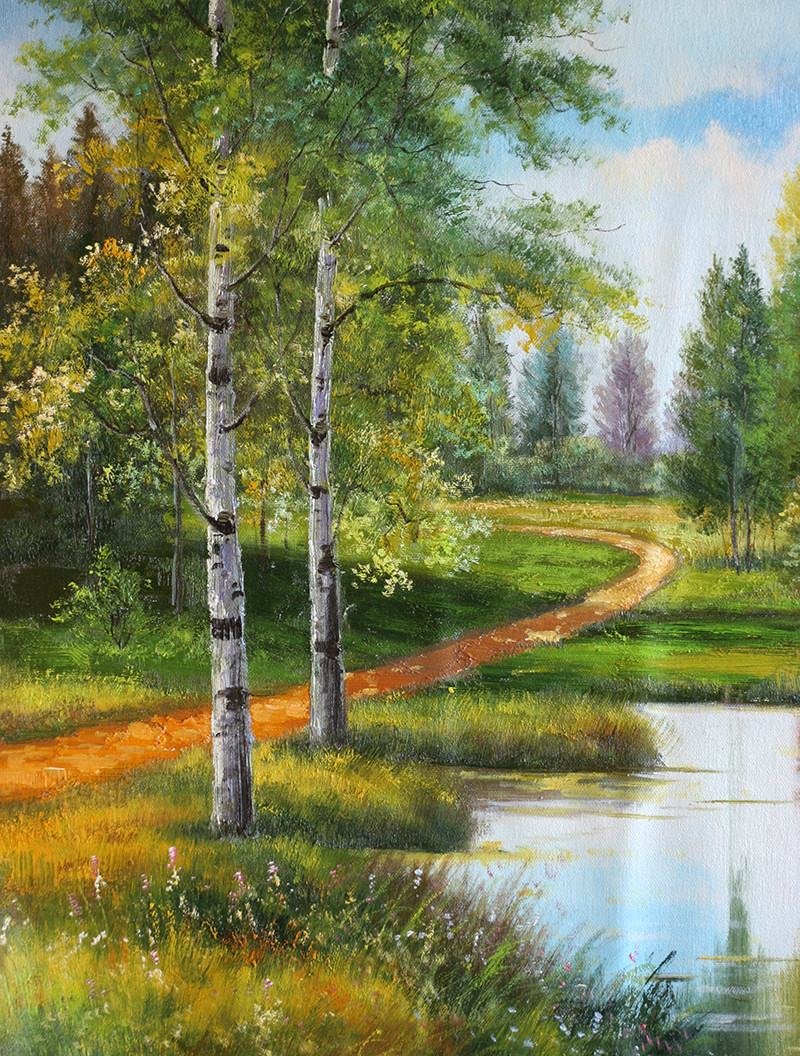 谢诚斌《水天一色》布面油画 60x90cm