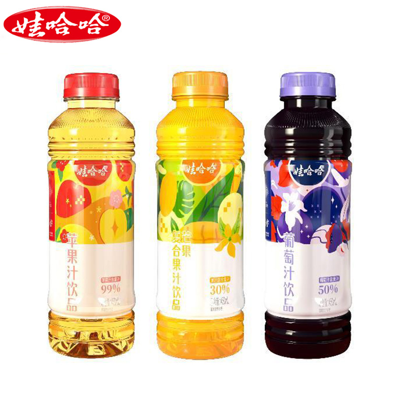 娃哈哈 果汁饮品苹果葡萄芒果味口味450ml*15瓶装饮料