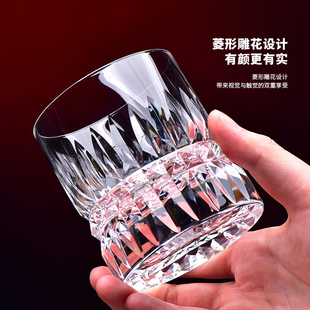 高端水晶玻璃威士忌酒杯创意加厚透明酒吧洋酒杯啤酒杯欧式家用