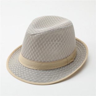 夏季中老年帽子男款爸爸帽遮阳帽礼帽网眼透气老人凉帽防晒太阳帽