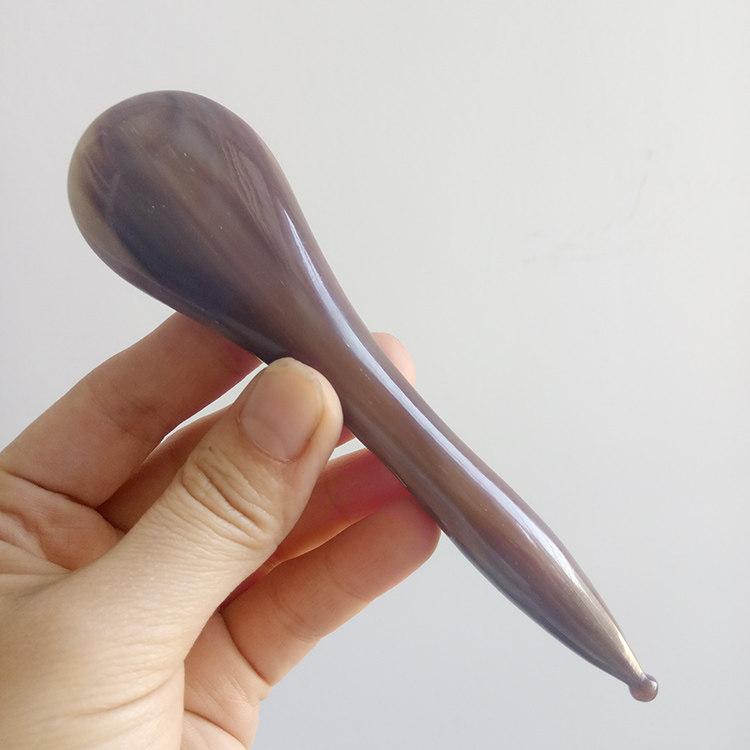 佰斯顿赤红白水牛角血丝纹理清晰老牛角脸部美容按摩拍拨筋棒