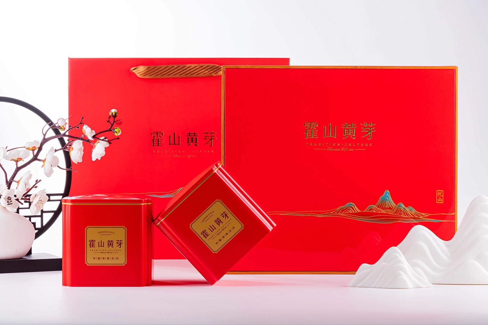 霍山黄芽礼盒茶叶包装盒500克4罐一斤装高端茶茶叶包装