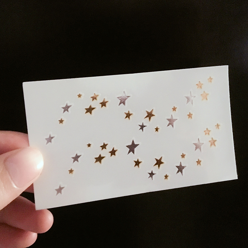 西街Girl小星星烫金纹身贴 西街Girl小星星烫金纹身贴
