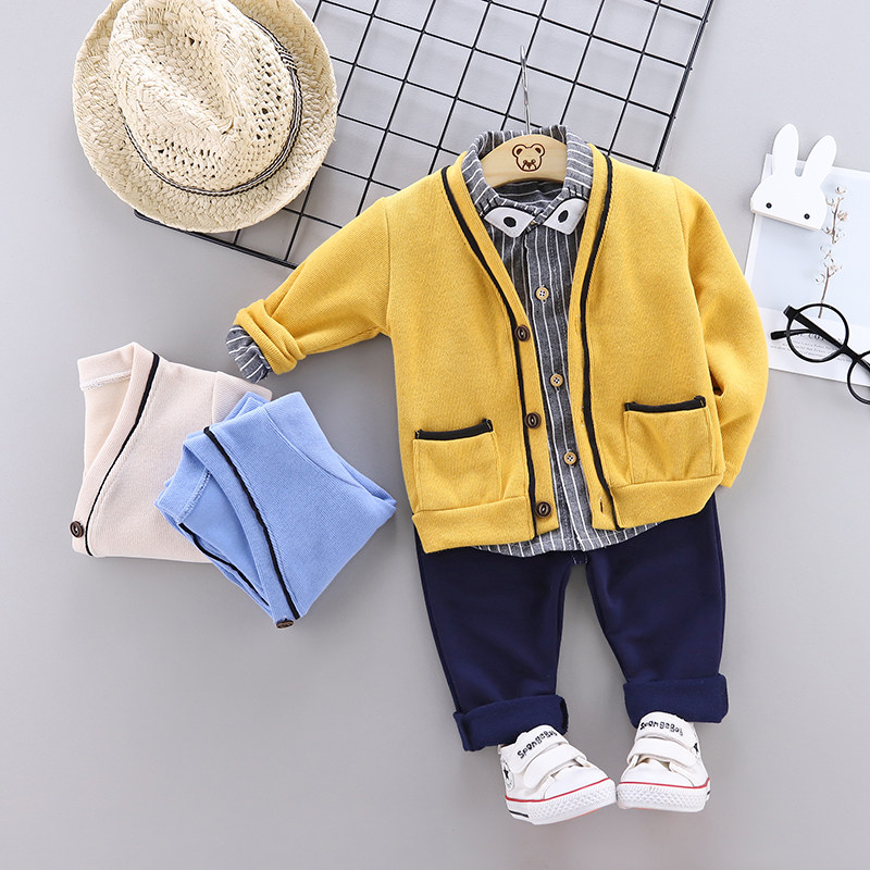 三岁男孩衣服_宝宝秋装2020新款男童帅气套装3岁1婴儿童装4小孩衣服
