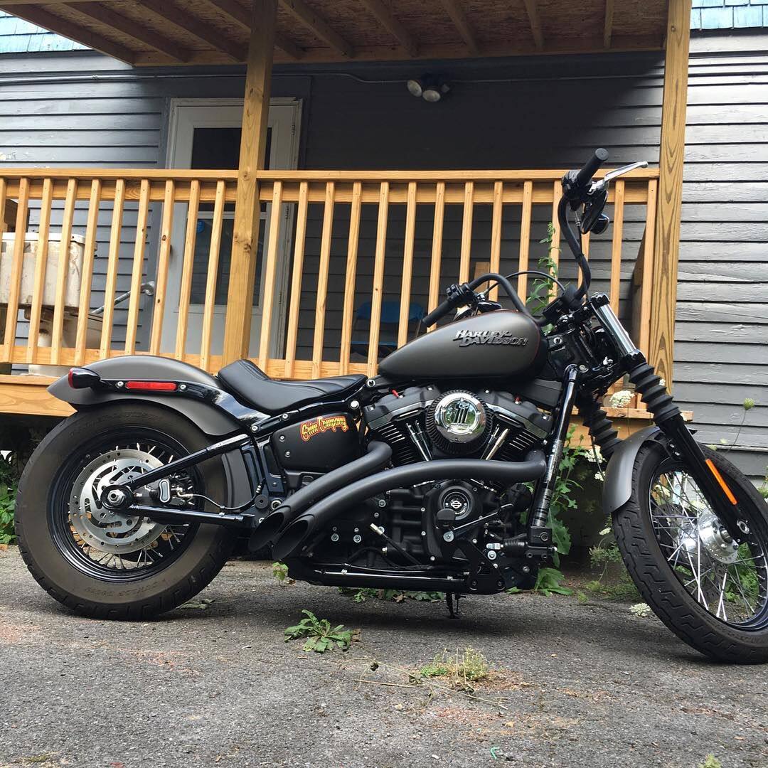 巴萨尼bassani哈雷软尾肥仔突破者街霸路威司令下弯排气