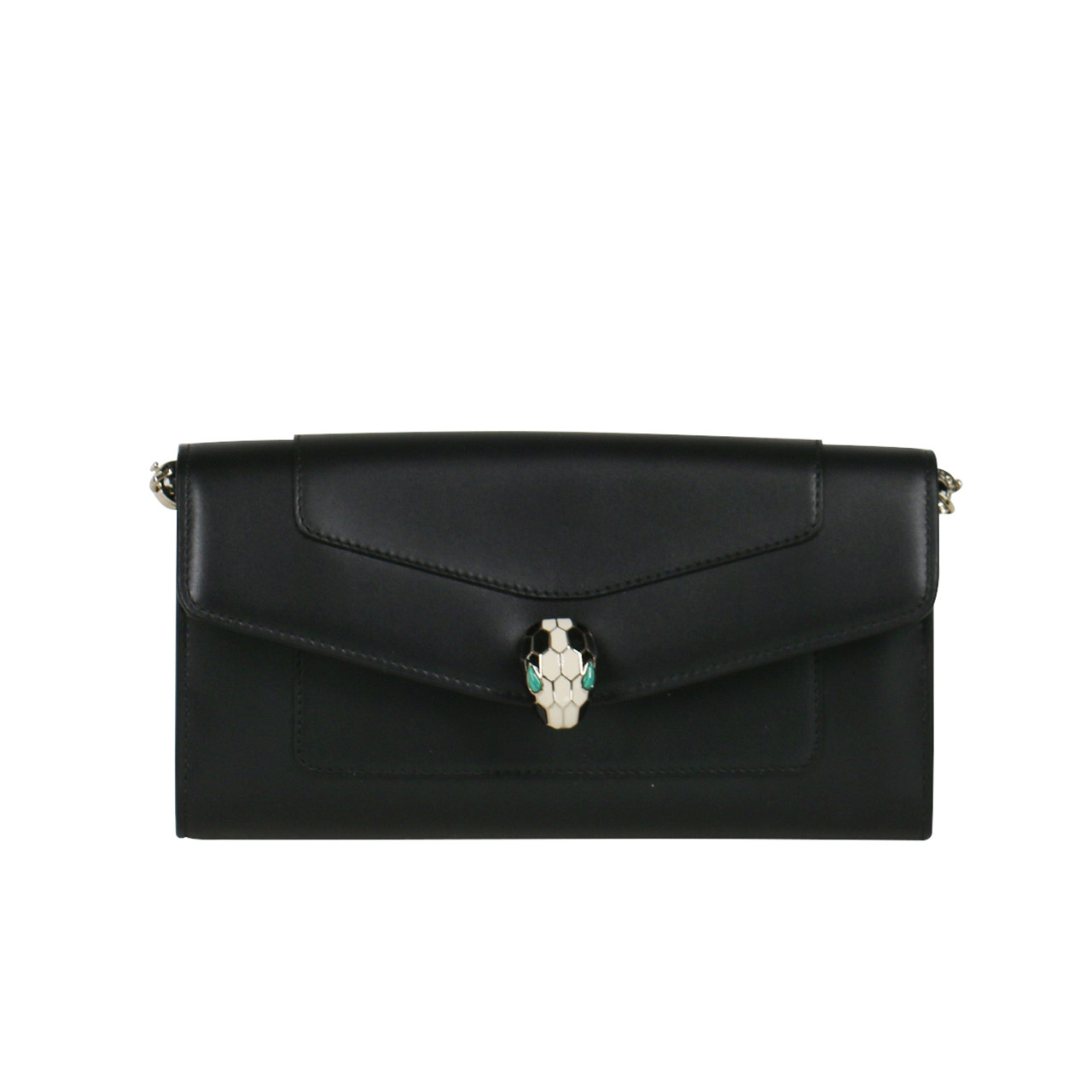 [9.9新]宝格丽bvlgari女士黑色蛇头包cz171203012