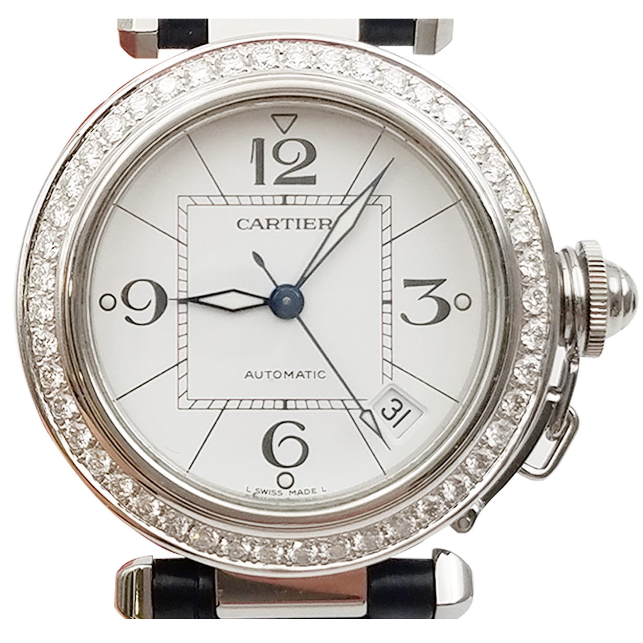 [无保留价][9.5新]卡地亚 帕莎系列 自动机械女表 后镶钻 w289