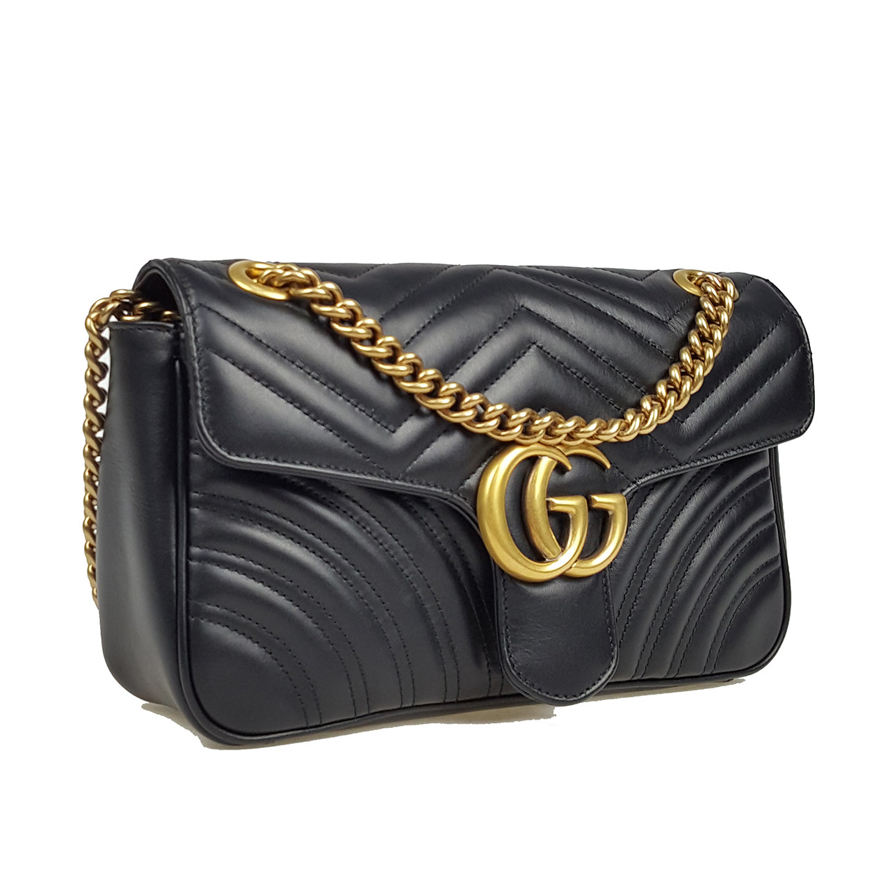 [9.8新]古驰gucci女士双g中号链条包hs615