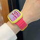JUNMI适用于苹果手表iwatch s98双色硅胶磁吸款表带apple watch7654321se撞色设计表带4145mm男女款舒适运动