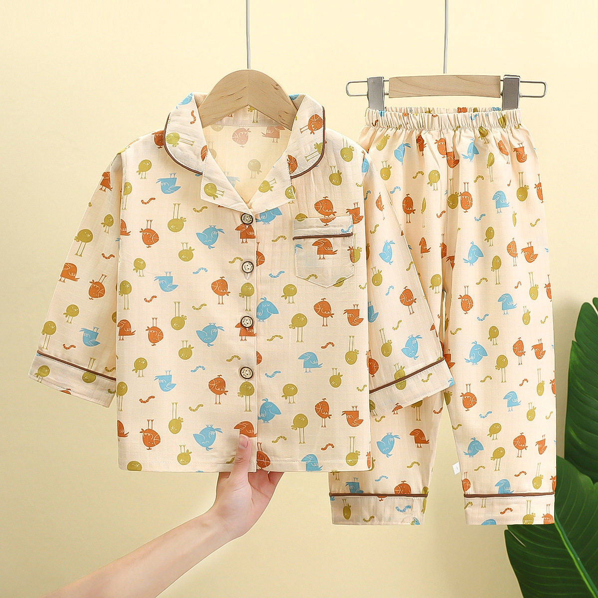 儿童睡衣春秋季女孩1一3岁婴儿长袖家居服2小男童4女宝宝韩版套装