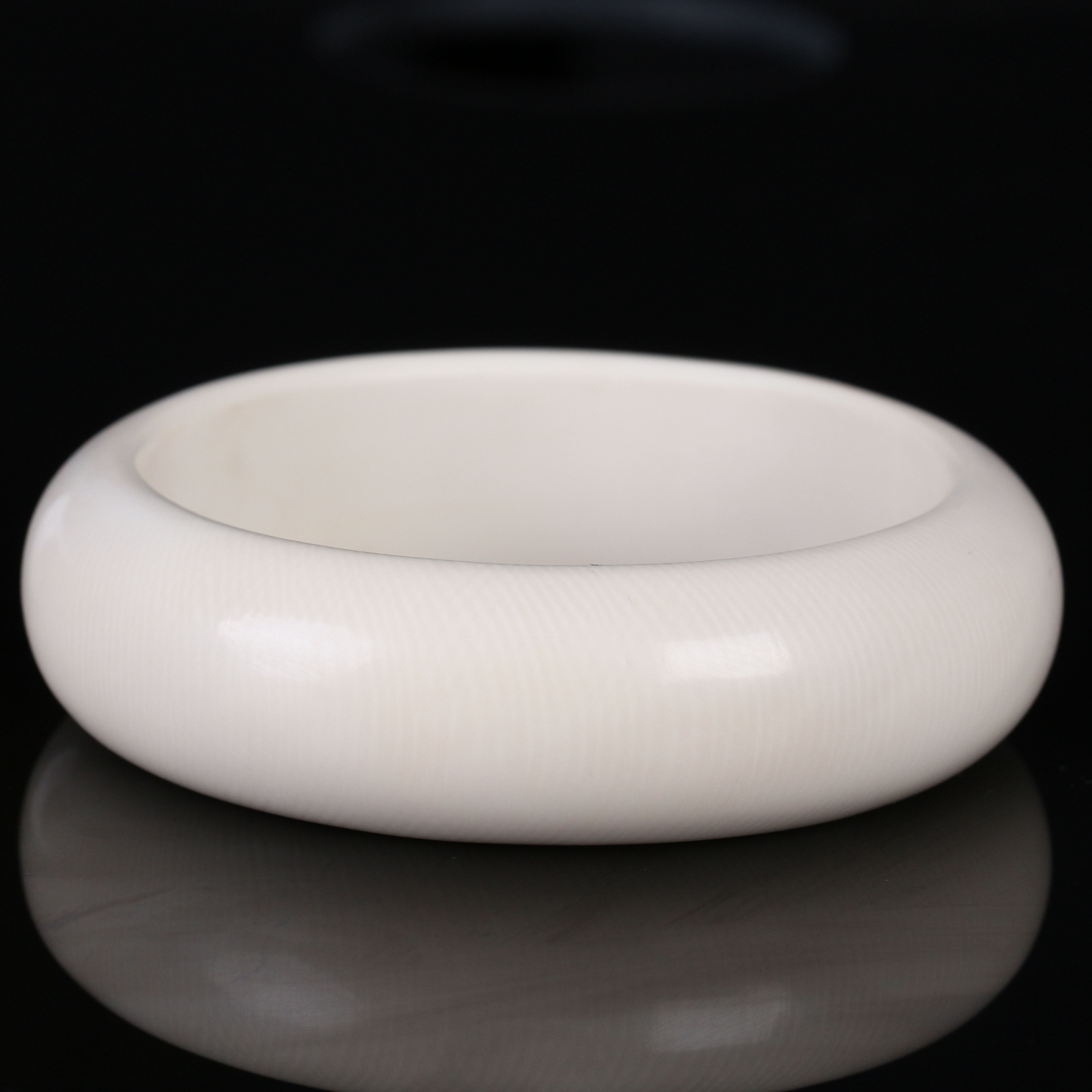 猛犸牙雕 油润光亮手感好 质地细腻 《富贵镯》手镯45.7g