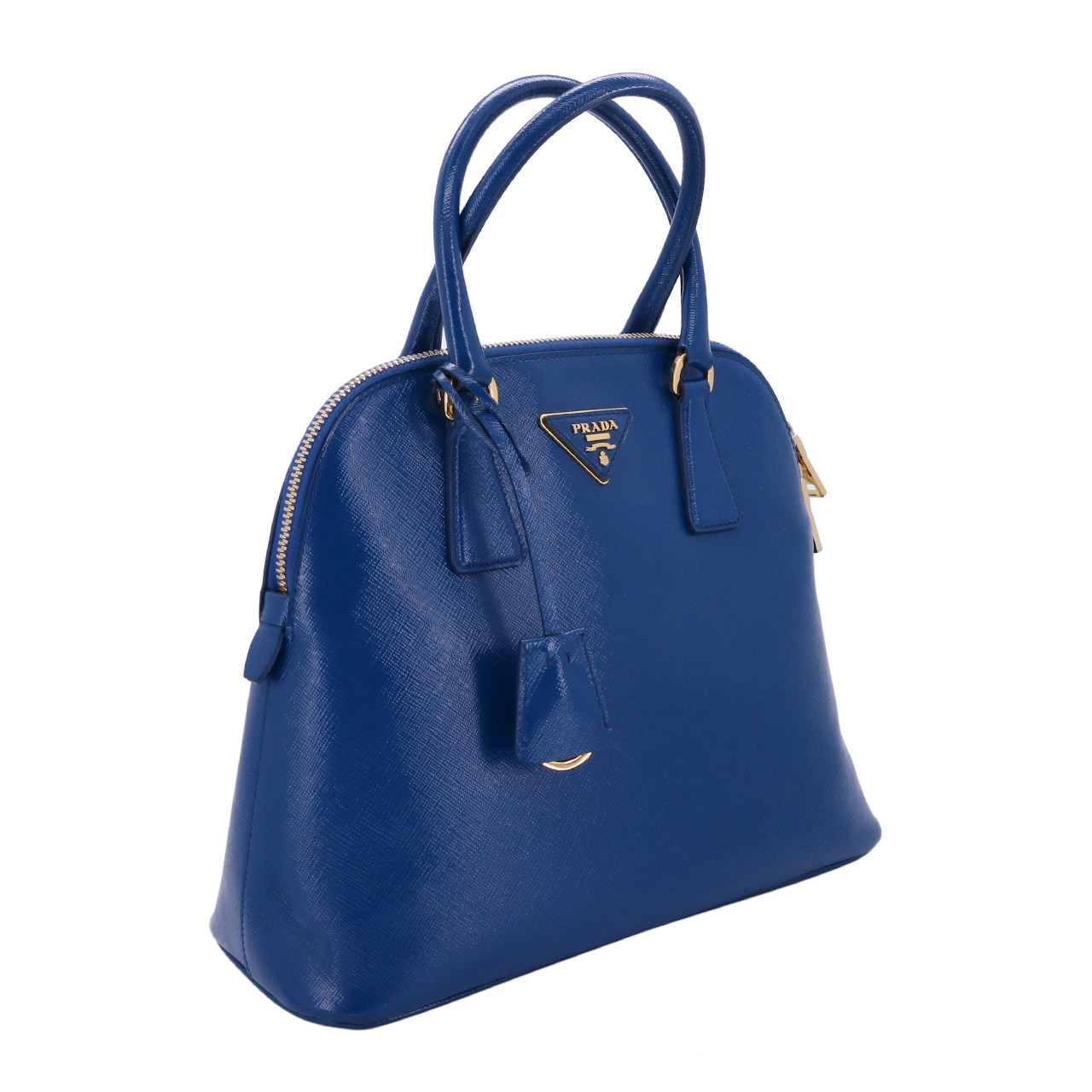 [9.0新]prada普拉达 女士 贝壳包 孔雀蓝色 手提女包