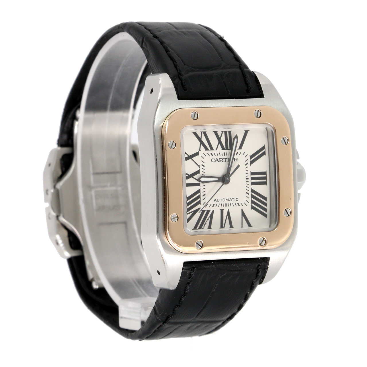 [95新]cartier 卡地亚 男表 山度士系列 自动机械 w20072x7