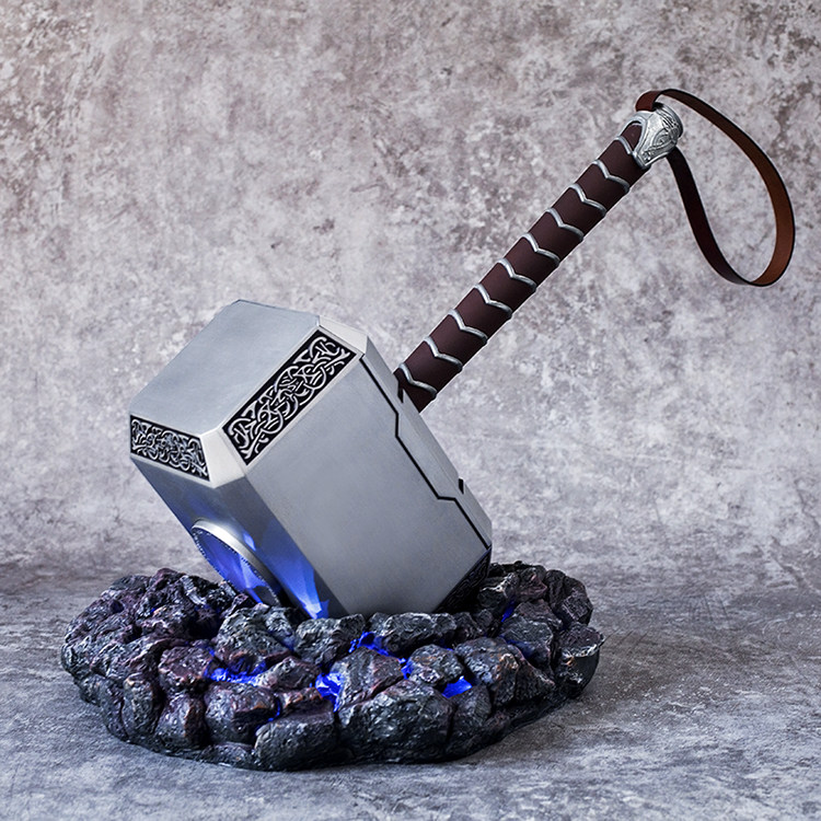 雷神之锤1比1仿金属质感abs塑料玩具武器模型存钱罐摆件cos道具