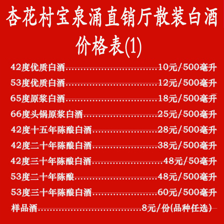 山西杏花村宝泉涌固态发酵泡药高度散装桶装可定制高粱大曲清香型