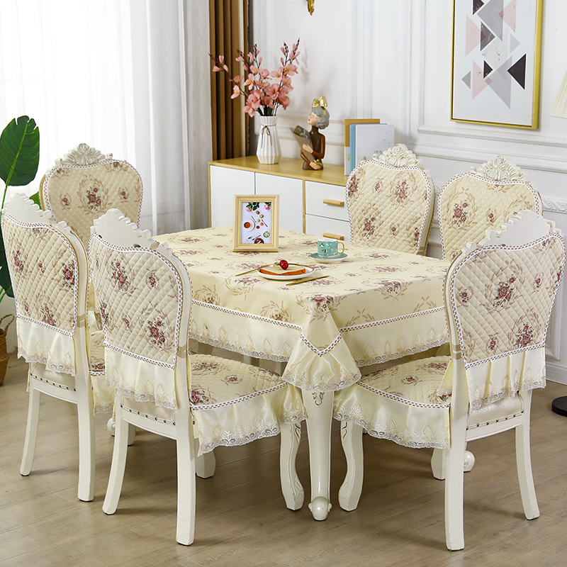 欧式椅子套罩凳子椅垫套装餐桌布靠背家用北欧坐垫布艺简约长方形
