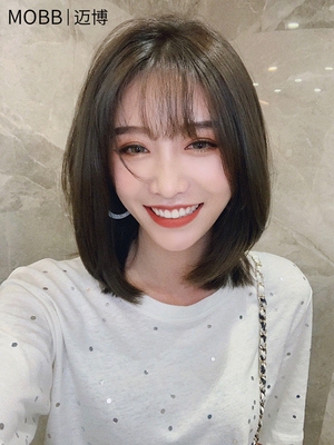 正品刘海假发短发空气锁骨自然少女整顶假发