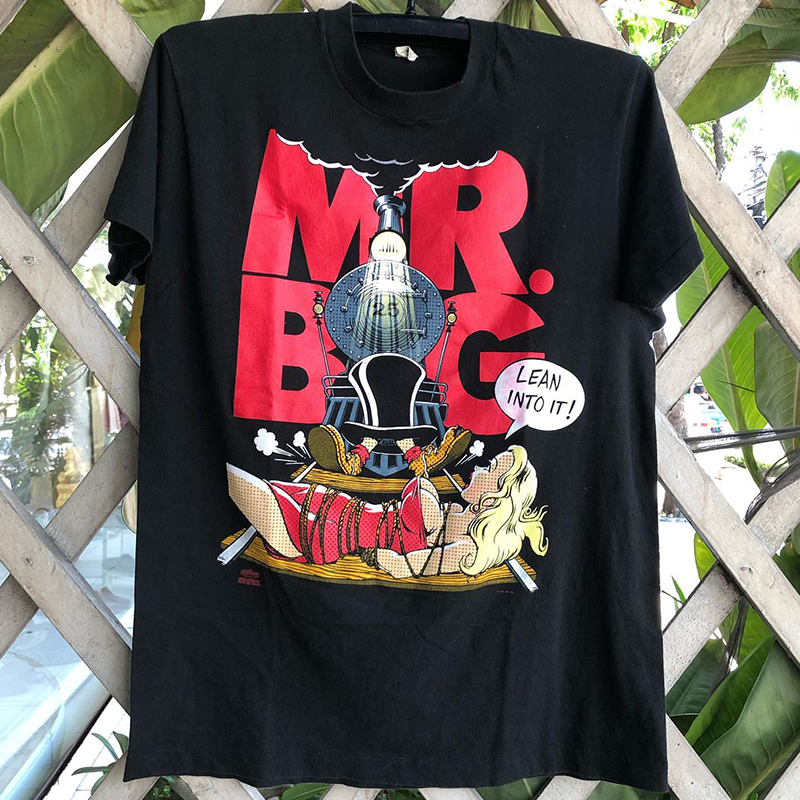Mr. Big大先生乐队周边经典卡通动漫印花短袖美式高街vintageT恤