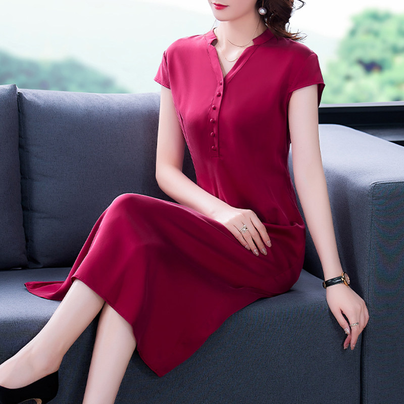 杭州丝绸真丝连衣裙