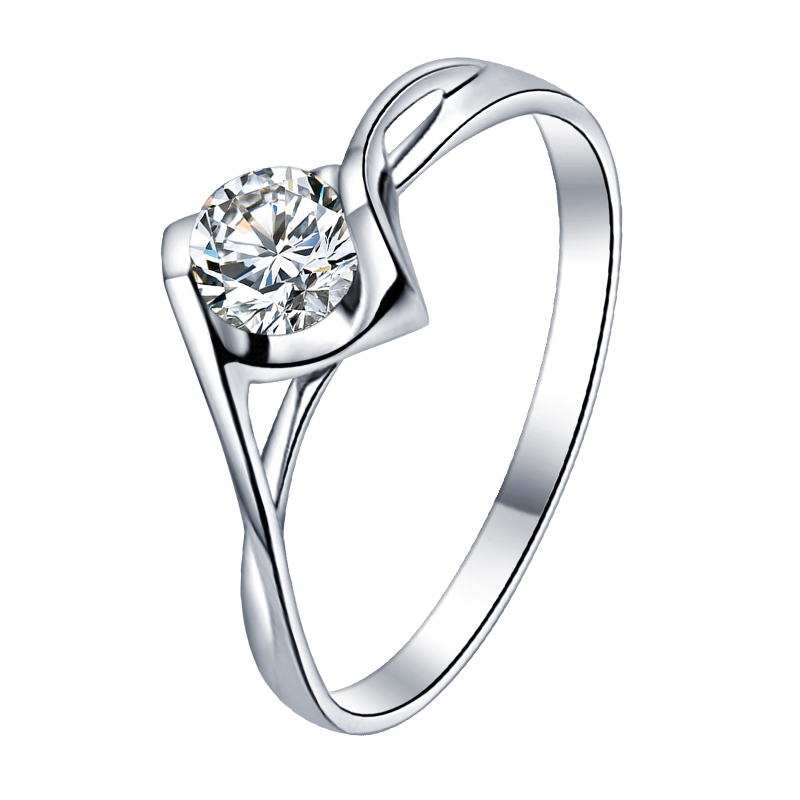 喜钻 主钻0.223ct天使之吻女款钻戒净度si ij色【拍下再减100】