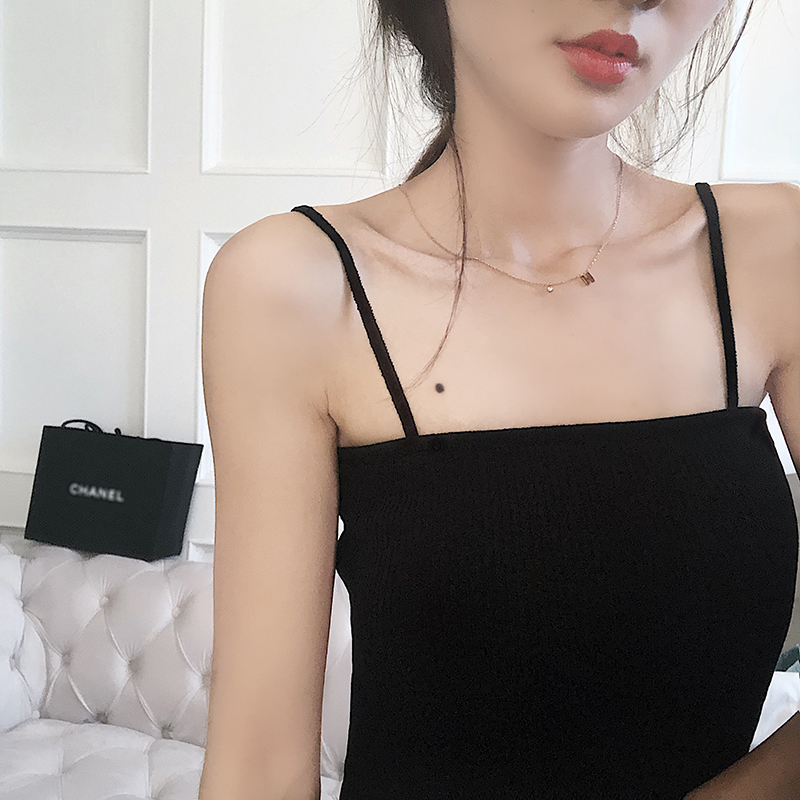 小侨JOFAY 针织chic小吊带背心女夏内搭外穿无袖上衣性感打底衫潮