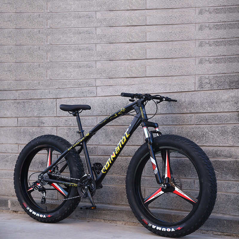 变速越野山地自行车4.0超宽大轮胎超轻减震碟刹男女学生成人单车