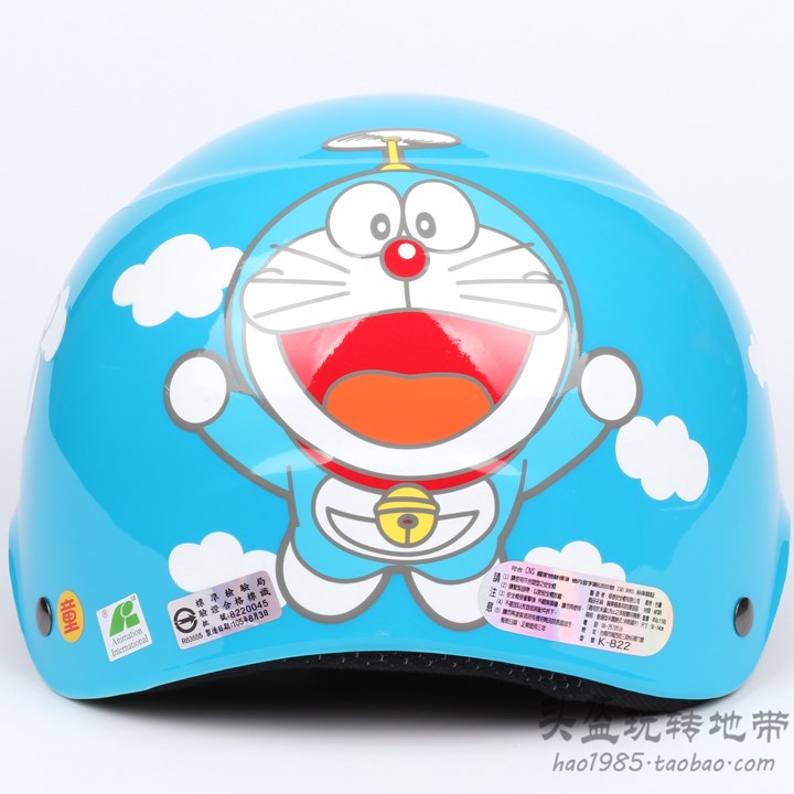 台湾华泰哆啦A梦云朵水蓝色哈雷电动摩托车头盔男女宝宝小孩夏季|ruв категории мотоцикл/оборудование/аксессуары, мотоцикл рыцарь оборудование, мотоциклетный шлем - от Buy2taobao.com для оказания профессиональной услуги покупки агента Taobao